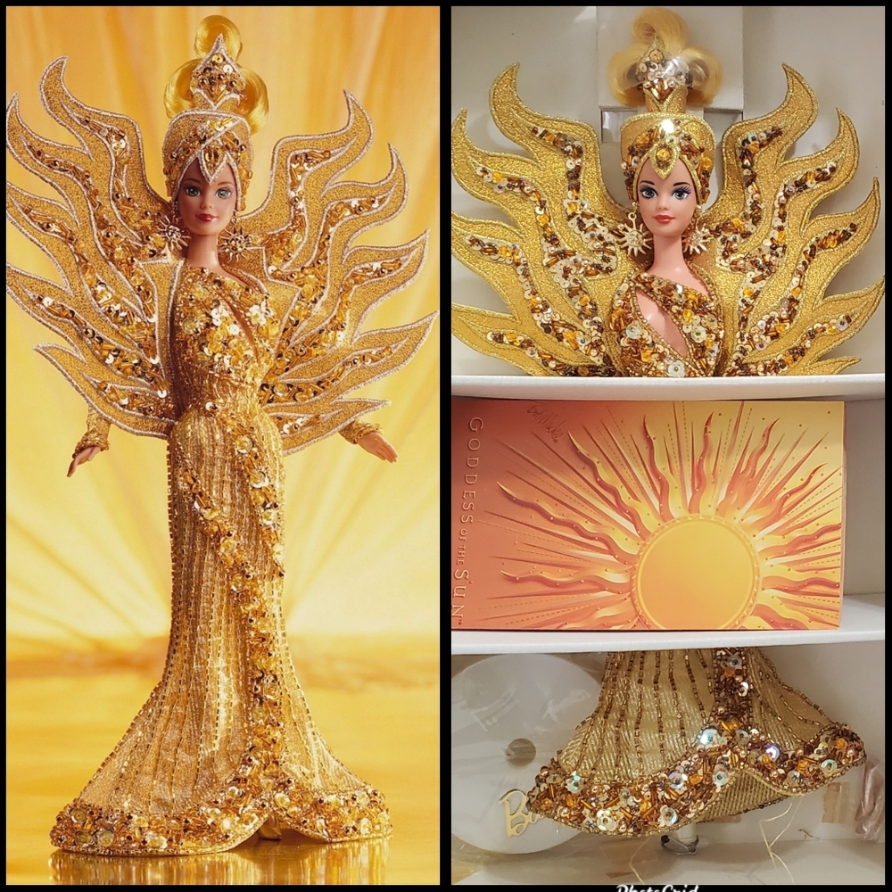 NRFB 1996 Bob Mackie Goddess of the Sun Barbie MIB